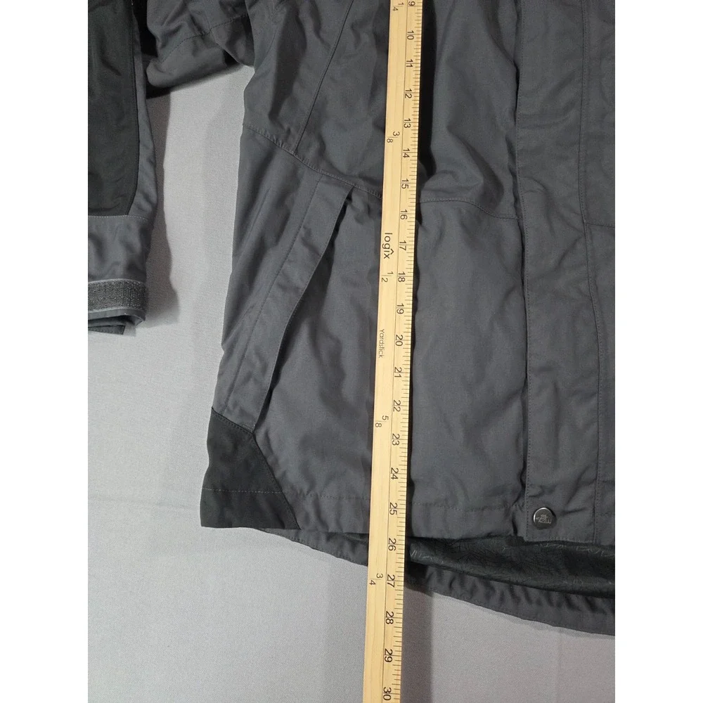 The North Face Jacket Mens Small Gray Black Hyvent Ski Snow Waterproof Hooded